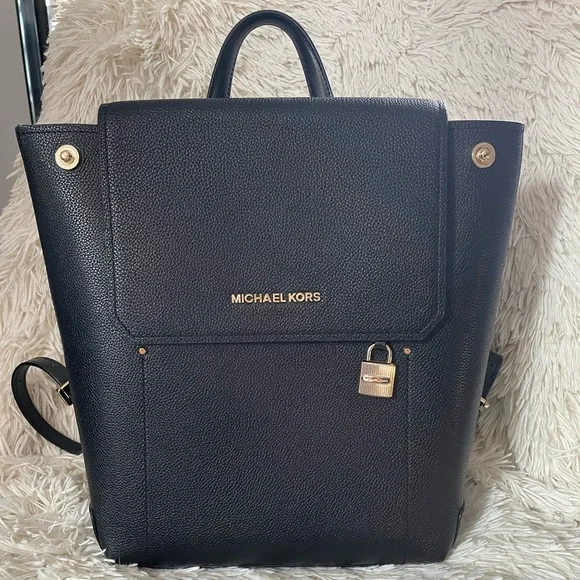 Bags | Michael Kors Black Backpack Used Once New Condition  display picture 2